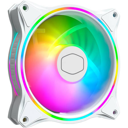 CoolerMaster MasterFan MF120 Halo 120mm ARGB Fan, White Edition