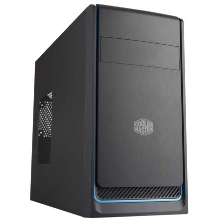 CoolerMaster MasterBox E300L mATX Mini Tower with Brushed Front Panel, Blue