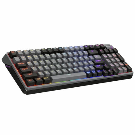 CoolerMaster MK770 Wireless RGB Gaming Keyboard w/Soft Click White Switches,Gray