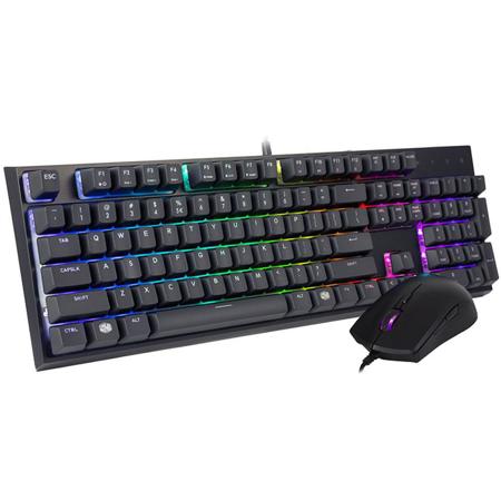 CoolerMaster MasterSet MS121 Gaming Keyboard & Mouse Combo with RGB, Black