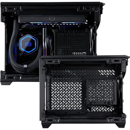CoolerMaster MasterBox NR200P V3 Mini-ITX Mini-Tower Case, Black