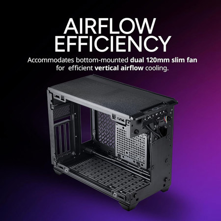 CoolerMaster MasterBox NR200P V3 Mini-ITX Mini-Tower Case, Black