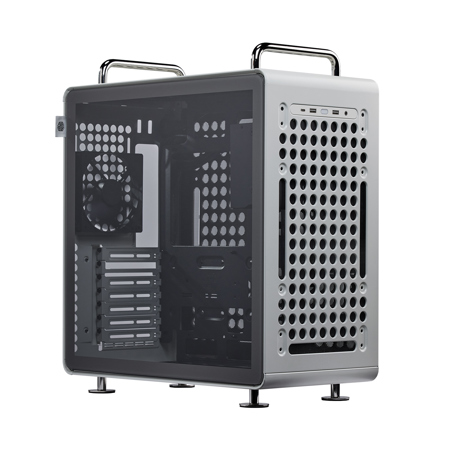 CoolerMaster QUBE 540 High-Airflow Tempered Glass ATX Mid-Tower Case, Moonstone
