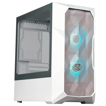 CoolerMaster MasterBox TD300 Mesh ARGB High Airflow ATX Mini-Tower Case,  White TD300WGNNS00