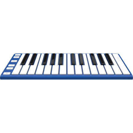 CME Xkey Mobile Midi Musical Keyboard, 25 Key, Blue Neon