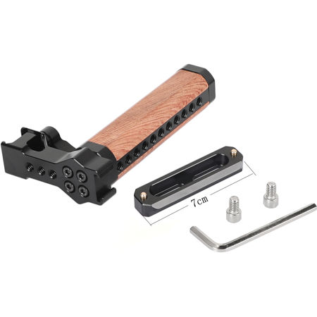 CAMVATE NATO Top Handle Wooden Grip with 70mm Safety Rail and Cold Shoe