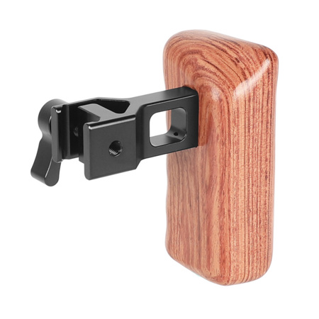 CAMVATE Right Hand Wooden Handle Grip with QR NATO Clamp Handle Seat, Medium