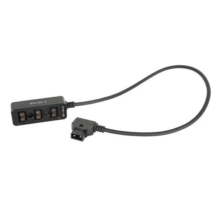 CAMVATE D-Tap B-Type M to 3-Port F D-Tap P-Tap Hub Splitter, Black