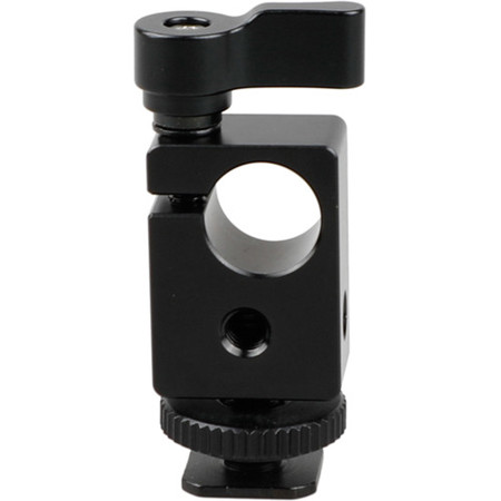 CAMVATE 15mm Single Rod Clamp with Hot Shoe Mount, Black Lever