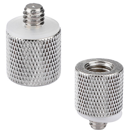 CAMVATE 3/8"-16 Female to 1/4"-20 Male Tripod Thread Reducer/Adapter, 2-Pack