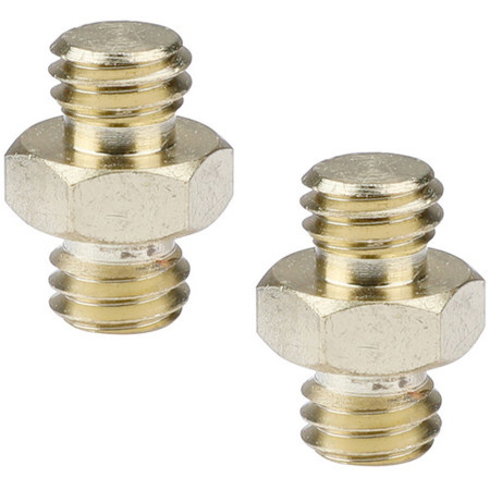 CAMVATE 3/8"-16 to 3/8"-16 Double Male Thread Adapter with Hex Nut, 2-Pack