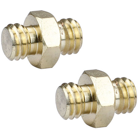 CAMVATE 3/8"-16 to 3/8"-16 Double Male Thread Adapter with Hex Nut, 2-Pack