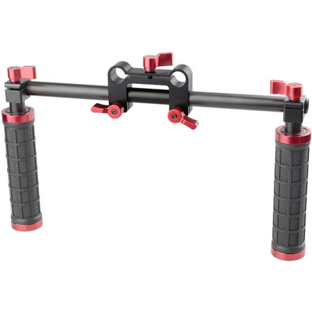 CAMVATE Handle Grips Handlebar Kit w/ Red Knobs for DSLR/Camcorder, Shoulder Rig