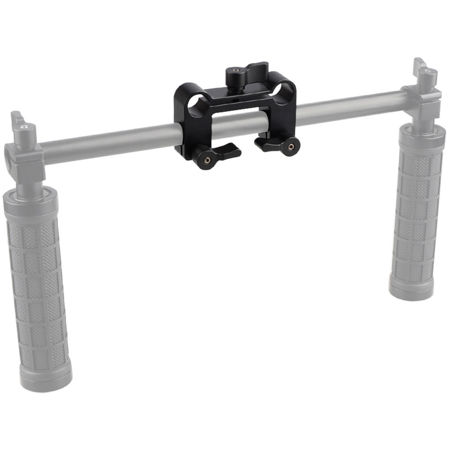 CAMVATE 15mm Rod Offset Railblock 90 Degree DSLR Support Set with Black Knob