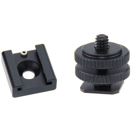 CAMVATE 1/4"-20 Hot Cold Shoe Mount & 1/4"-20 Tripod Screw to Hot Shoe Mount