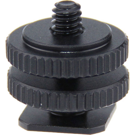 2-Pack 1/4-20 Tripod Screw To Hot Shoe/Cold Shoe Adapter - All Metal, Foto&Tech Brand