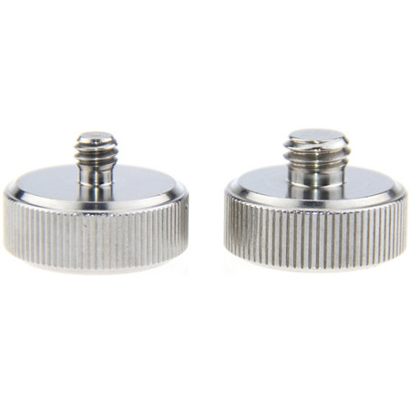 CAMVATE 1/4"-20 Female to 3/8"-16 Male and 3/8"-16 Female to 1/4"-20 Male Screw Adapter Set for Tripod Monopod Head Camera, Silver