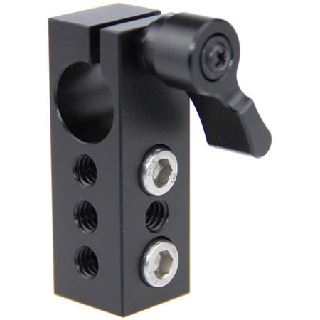 CAMVATE 15mm Rod Clamp with 1/4"-20 Thread for DSLR Rig Rail Support Magic Arm Monitor, Black Lever