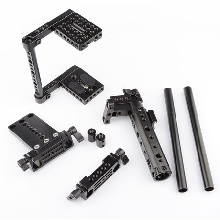 CAMVATE Camera Cage Rig, Top Handle, Tripod Plate for Canon/Nikon/Sony/Panasonic