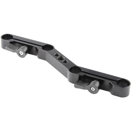 CAMVATE Z-Shape Offset Railblock Bracket Clamp Mount for 15mm Rod, Black Knob