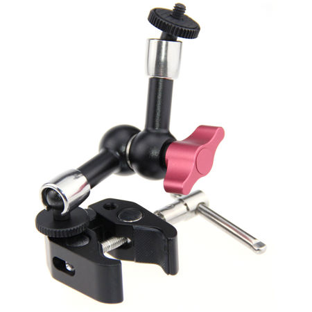 CAMVATE Crab Clamp with 7" 360 Degree Articulating Magic Arm, 1/4" Mount