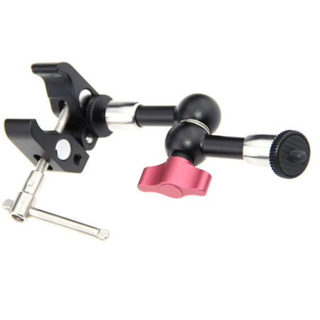 CAMVATE Crab Clamp with 7" 360 Degree Articulating Magic Arm, 1/4" Mount