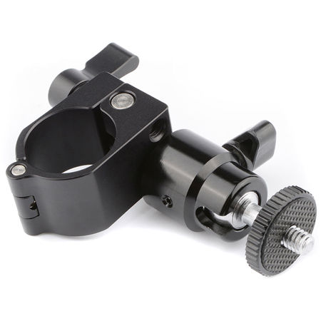 CAMVATE 25mm Rod Clamp with Ball Head Monitor Mount, Black Knob