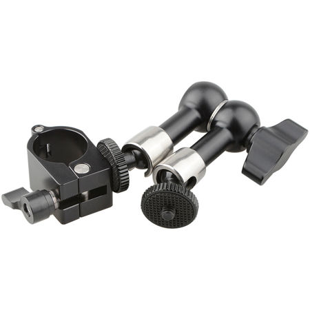 CAMVATE 7" Articulating Arm Monitor Mount with 25mm Rod Clamp, Black Knob