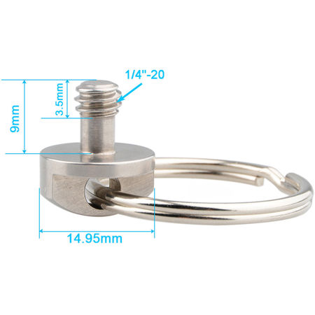 CAMVATE 1/4"-20 Split Ring Camera Screw Bolt for Handgrip Tripod QR Plate Mount