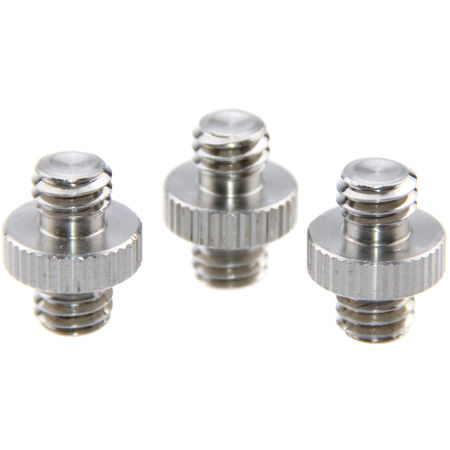 CAMVATE 3/8"-16 M to 3/8"16 M Thread Screw Adapter for DSLR Flash Tripod, 3-Pack