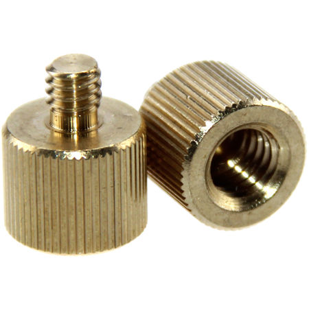 CAMVATE 3/8" -16 Female to 1/4"-20 Male Thread Reducer Adapter for Tripod, 2-Pack