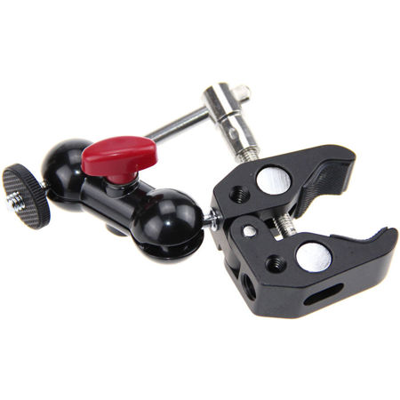 CAMVATE Super Clamp with 360 Degree Rotating Mini Ball Head Mount