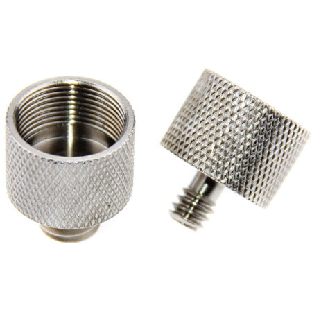 CAMVATE 1/4"-20 and 3/8"-16 Male to 5/8"-27 Female Screw Adapter Set