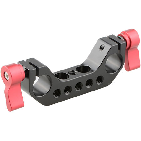 CAMVATE 15mm Rod Clamp Railblock with Red Knob for DLSR Camera Cage Baseplate