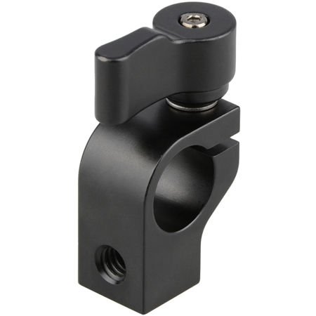 CAMVATE Single 15mm Rod Clamp with 1/4"-20 Threads, Black Knob
