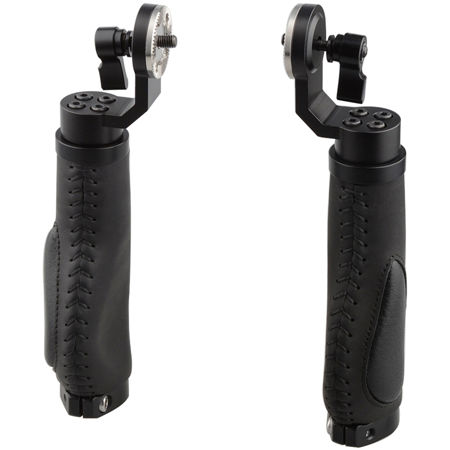 CAMVATE ARRI-Style Leather Rosette Handle Grip, Black, 2-Pack