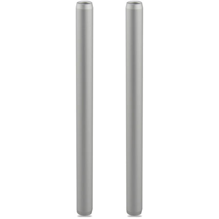 CAMVATE 15mm Silver Aluminum Rod, 7.9", 2-Pack