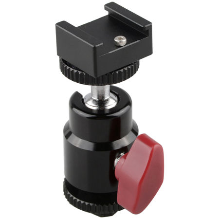 CAMVATE Mini Ball Head with Cold Shoe and Bottom Shoe Mount