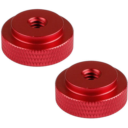 CAMVATE 1/4"-20 Female Thumb Wheel Lock Nut Adapter, 2-Pack