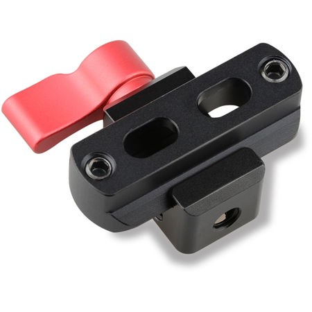 CAMVATE Swat Rail Clamp with 1.97" Safety Rail, Red Wingnut