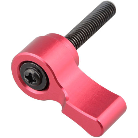 CAMVATE M5 Male Thread Rotating Knob Adjustable Screw, 22.5mm, Red, 2-Pack