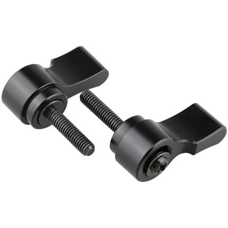 CAMVATE M4 Male Thread Rotating Knob Adjustable Screw, 15mm Long, Black, 2-Pack