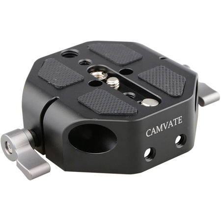 CAMVATE Baseplate with 7.9" 15mm Rods for Canon/Sony Cameras, Silvery Wingnut