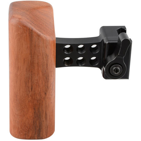 CAMVATE QR Left Hand Wooden Handle Grip for Select DV/DSLR Camera Cage, Rosewood