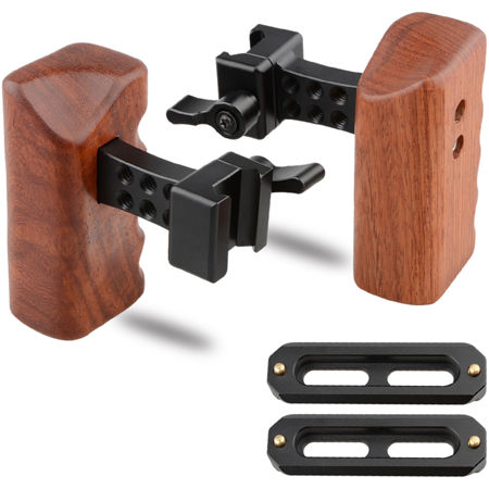 CAMVATE Quick-Release Wooden Handle Grip, Swat Rail Clamp, Safety Rail, Rosewood