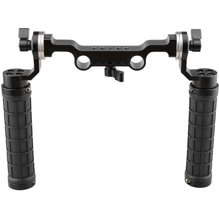 CAMVATE Rubber Handle Rig & 15mm Rod Clamp with ARRI Rosette Adapter, Black Knob