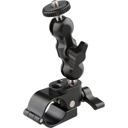 CAMVATE 1/4" 25mm Rod Clamp 360 Degree Swivel Pea Monitor Mount Adapter with Two Black Knob