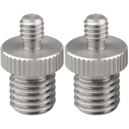 CAMVATE 1/4"-20 Male to M12 Male Double-End Screw Adapter for DSLR Rig, 2-Pack