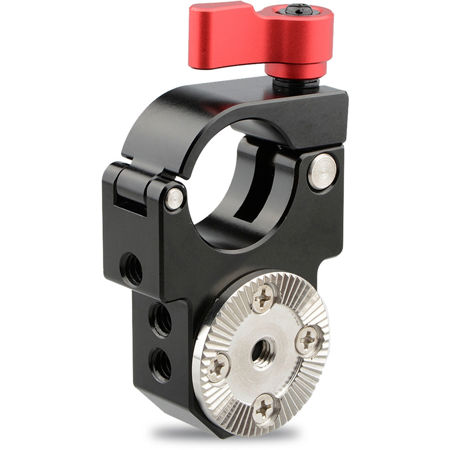 CAMVATE 25mm Single Rod Clamp with Arri Rosette Lock, Red Thumbscrew