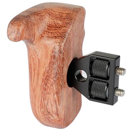 CAMVATE Left Hand Wooden Handle Grip for Select DV and DSLR Camera Cages